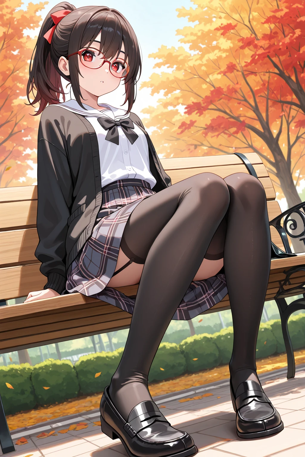 (Masterpiece, top quality, high resolution, realistic photo, realistic looking skin:1.1),
(Woman walking in park lined with cherry blossom trees:1.2),
(Skirt billowing in the wind: 1.8),
(Fully exposed panties: 1.8),
(blushing and embarrassed expression as her skirt flips up:1.5), 
(She is wearing a black long-sleeved V-neck knit: 1.8),
(She is wearing a gray flared mini-skirt:1.8),
(She is wearing black middle boots: 1.8),
(She does not wear knee-high stockings because they are too hot: 1.8),
(I do not wear knee-high socks because it is too hot. 1.8),
(Panties are loudly colored and patterned: 1.5),
(Brown hair in a middle ponytail:1.5),
(Small face:1.5),
(D-cup ??????? so you can see her cleavage: 1.5),
(Location: a park lined with cherry blossom trees where the wind blows: 1.5),
1 Japanese girl, solo, full bodied esbian, beautiful eyes, glowing eyes, glowing thighs, ????