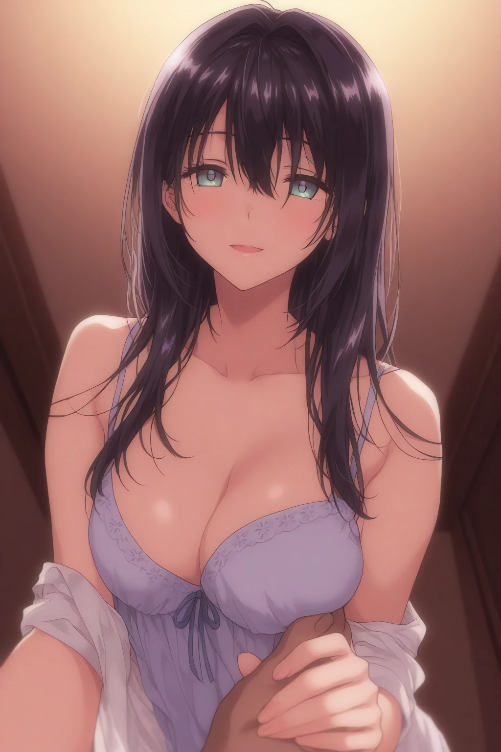 ((masterpiece)), ((best quality)), (ultra-detailed), anime style, on the bed, a cute girl, 1girl, solo, ????00, ((beautiful eyes)), smile, ((open ?????)), ((cute ???????)),