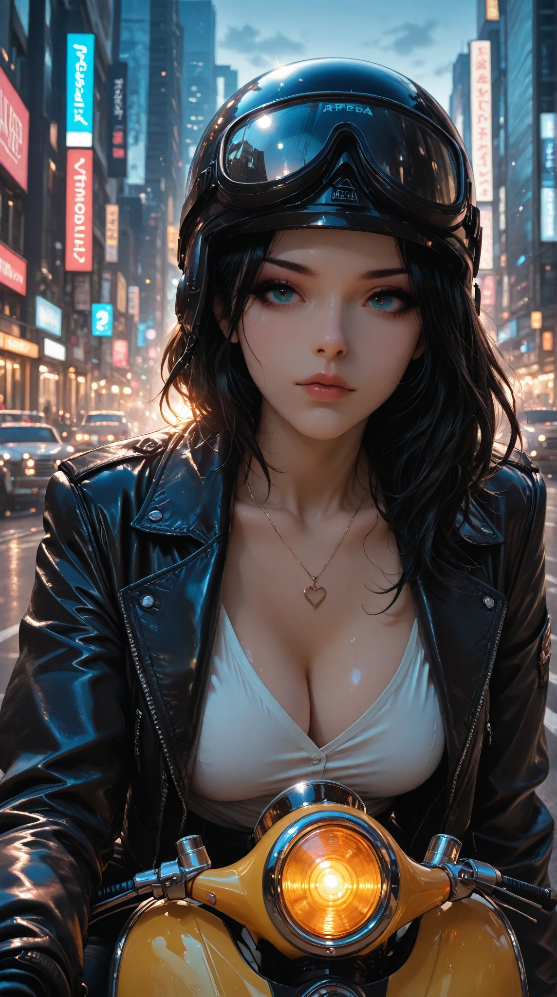 a close up of a woman with tattoos on her chest, hyper-realistic cyberpunk style, cyberpunk style ， hyperrealistic, dreamy cyberpunk girl, hyperrealistic fantasy art, realistic digital art 4k, realistic digital art 4 k, cyberpunk art style, beautiful cyberpunk girl face, alena aenami and artgerm, hyper realistic anime, ross tran 8 k