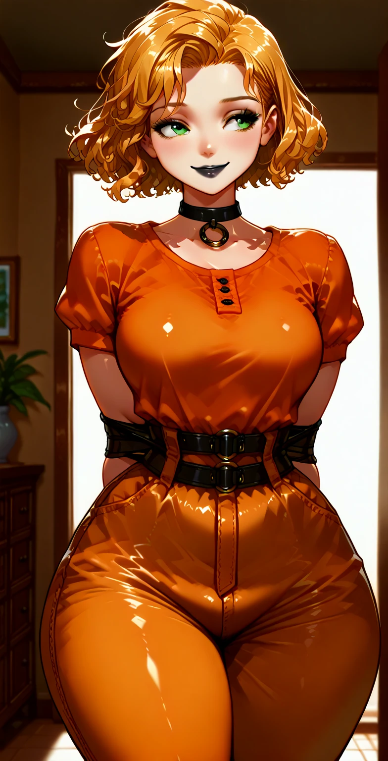 Best quality, Ultra-high resolution, ((orange color:1.3)), 1 girl, Beautiful woman, plump , Off-the-shoulder knit, Jacket, mini skirt, boots, Casual, orange colors（（Very ）），（（Grooves reveal original skin））