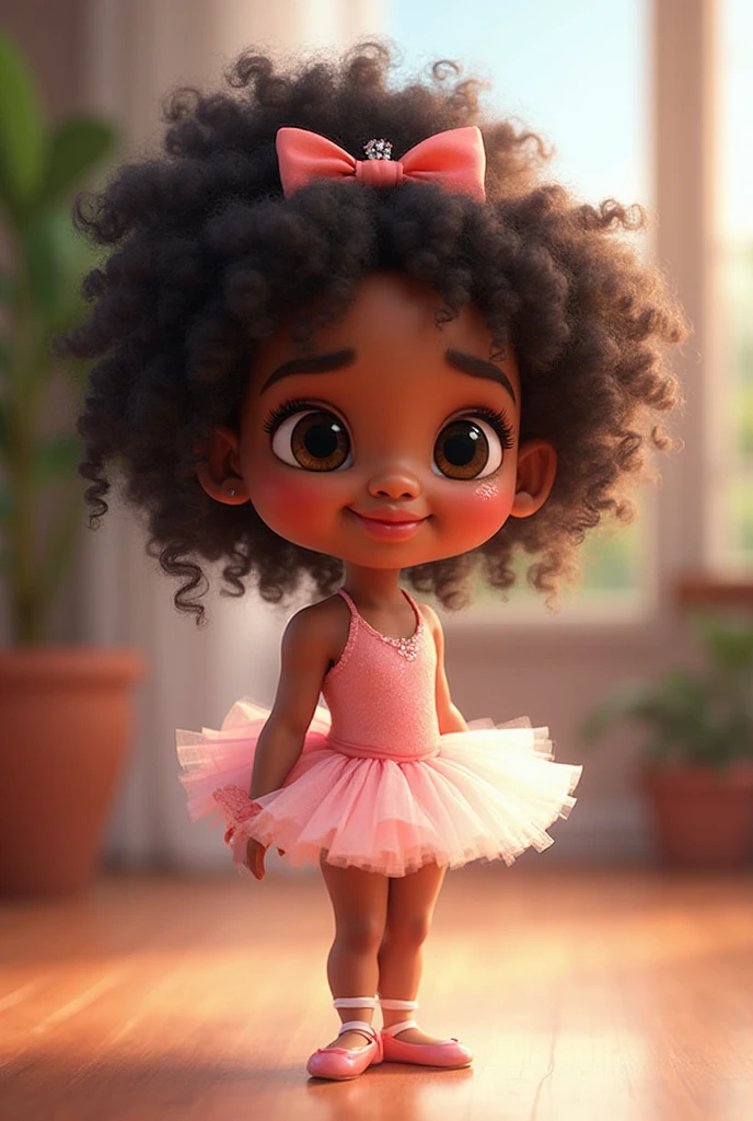 Disney Pixar Style Poster, a girl in a pink dress standing on a brick floor, Menina africana de pele clara, 2 anos, vestido com um vestido rosa, menina rosa bonita, 4 anos de idade, 5 anos, Violeta Myers, usando um vestido rosa, Menina afro-americana, menina bonita, lindo bonito, quatro anos, Beautiful girl, Disney Pixar Style Poster