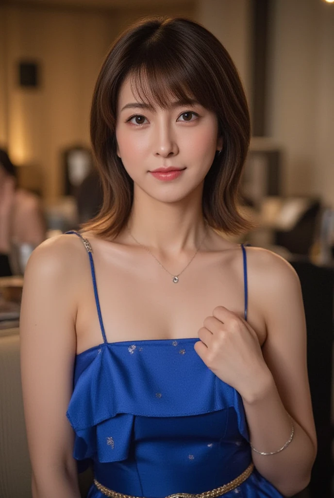 ((A photo of her  showing through a short polo shirt、Hands roll up shirt、She is wearing a navy polo shirt and luxurious white .、:1.4))、Being in the living room、Length cream hair color、Her huge breasts are obvious even through her clothes..、Small earrings、Light brown hair color、:1.4））、Shiny Hair、Light beige hair color、Background Blur、Light brown hair、｛｛Cowgirl Shot｝｝、（（Close-up shot from the waist up、Big Breasts:1.4））、Big Breasts、にっこりsmile、服からでも分かるBig Breasts、Cowboy Shot、素敵なsmile、（（Revealing clothing））、Full body photo、ring、Tuck your hair behind one ear、Silver Necklace、smile、Caustics、Highly detailed photos、Big Breasts、Super no makeup、(8K、RAW Photos、Highest quality、masterpiece:1.2)、(Realistic、Realistic)、1 Girl、((Big Breastsショートヘア、Looking into the camera:1.4))、Hair blowing in the wind
