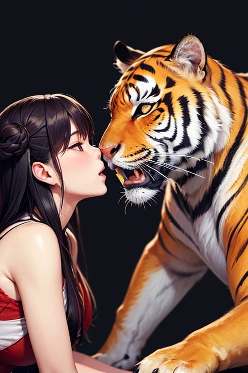 One lion and one tiger（face to face）（tosen），face to face，Siberian tiger，African lion，faceoff，A fierce-eyed，extremely detailed eyes ancface，Light on the face，hairy pubic，Super high quality，tmasterpiece，very fine and beautiful，The is very detailed，cg，unified，8k 壁纸，Amazing Cleavage，finely detailled，tmasterpiece，Best quality at best，offcial art，The is very detailed的 CG unified 8k 壁纸，The is very detailed，A high resolution，The is very detailed，（best qualtiy），（realisticlying，真实感：1.2)、8k、high qulity、offcial art、Extremely detailed CG unified 8k wallpaper、电影灯光。