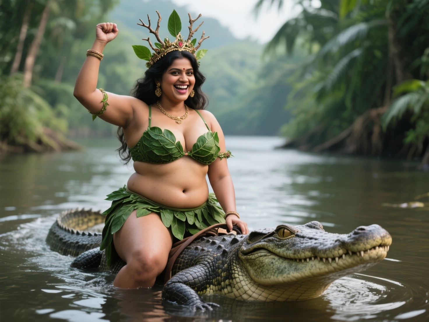 Pregnant   pink  wearing aroused  beautiful happy indian  teen girl  vs  Giant black anaconda    monster wrapped around her body squeezing her in coiled embrace cuddling and kissing        realistic in the rainforest full body, best quality wet 