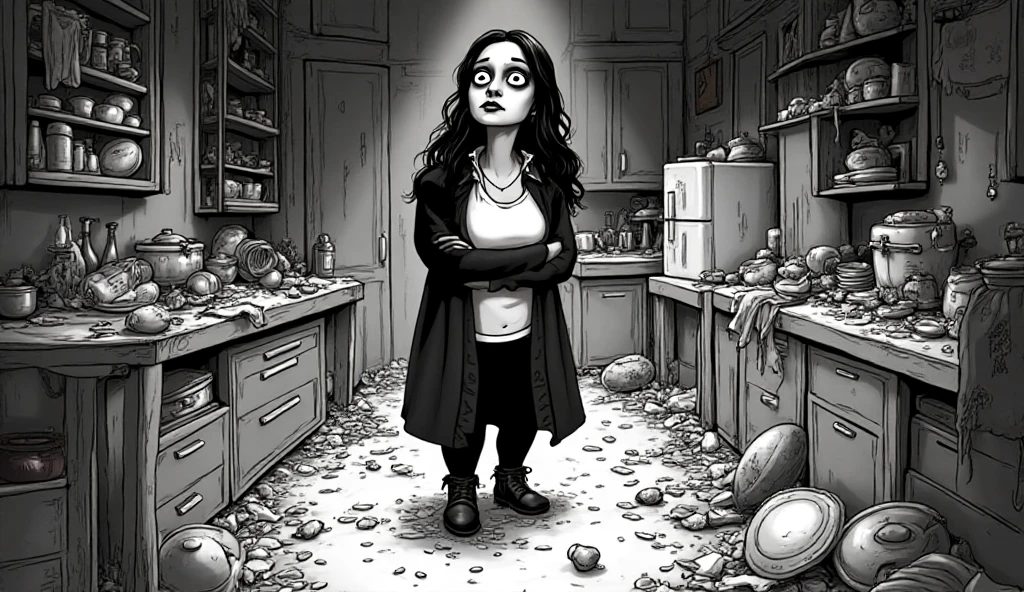 Forty-year-old woman, South American, indigenous race, fat and obese, abused, whipped, DENIGRATED, shaking, terrified, screaming, crying, large fogged glasses, dressed in a long silk blouse, unbuttoned, blue low-cut, with very large flowers .  dirty, dirty white , brown hair, short hairstyle with 80s curly perm, round face with freckles, slapped and flabby, dejected, sad look.   they are scolding him