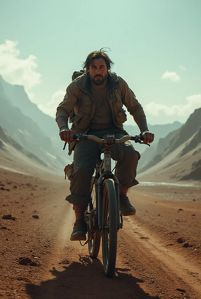 A man on a bicycle rides to the ends of the Earth