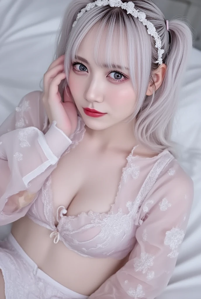 masterpiece, best quality,(realistic, photo-realistic:1.37),suyu,((8k, RAW photo, highest quality, masterpiece), High detail RAW color photo professional close-up photo, (realistic, photo realism:1. 37), (highest quality), (best shadow), (best illustration), collarbone ((large breasts)), ((erotic, sexy, horny)) ultra high resolution, highly detailed CG unified 8K wallpapers, physics-based rendering, cinematic lighting), (aegyo sal:1), a 18 years old girl, (lace bra), (white bathrobe : 1.2), indoor, bath room, Jacuzzi tub, (large breasts:1.3), (breasts out:1.6), (medium breasts:1.2), beautiful detailed eyes, light on face, (fullbodyshot), (((standing model pose1.8))),Particularly strong light, Feminine Expressions, (FASHI-GIRL), (MAKEUP),shy, (flush:1.2), nsfw, China, (longhair), (blonde hair :1.3), (puffy nipples), (kpop idol), ((choker)), (hair band), (hair ornament:1.35), (looking at viewer:1.15), thick lips, ((good anatomy:1.2)), leaning,