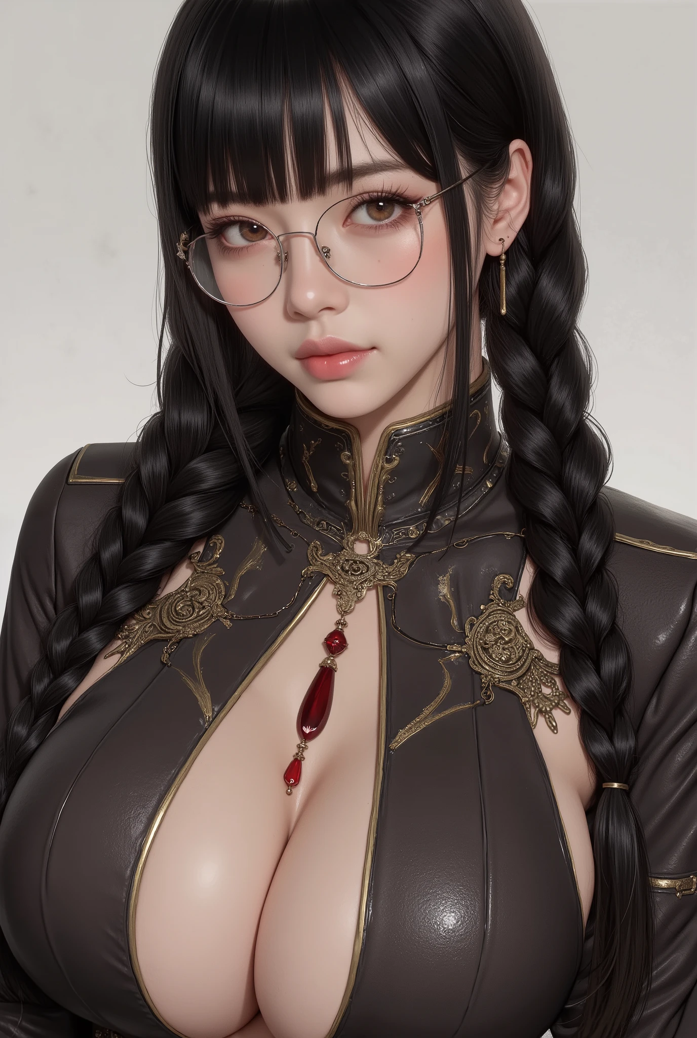 (  Highest Quality, best illustrations,high image quality:1.2), (Horror Fantasy:1.5), (ink and watercolor:1.5),(Ominous Scenery   :1.5),(A lot of dust rises:1.5),(  Dirt Track   :1.5),(wonderful:1.5),(masterpiece:1.5),  (Powerful figures:1.1、Big Breasts:1.3) 、 ((((glasses、Closeup Shot, cute、 Red Eyes、 Evil Ruby's Cursed Necklace )))),(((glasses、Big Breasts、  braids)))、  cute face,  raise eyebrows , ,(Fatal Beauty,  charming beauty ) ,(Mysterious Charm:1.1),(Big Breasts、attractive silhouette),   high image qualityテクスチャ 、High Quality Shadows、   beautiful and delicate face   、 beautiful, delicate, eyes are sticky liquid dripping  、 ray tracing 、 20th Generation、 cute K-POP girl、( The Face of Korea )、Thin face、( Ulzan-6500-v1.1:0.6)、   Face of Pure Loss   _v1 , ( beautiful and delicate face ,  beautiful and delicate eyes,  perfectly balanced face ,  high image quality skin ,  detailed skin,  lens flares {x} perfect ratio 4 fingers to 1 thumb :1.25)、 DSLRs、   地獄から来たbeautiful悪魔女  ,    ATTRACTIVE GIRL  , Real Girls, Gurwitz,  Gurwitz-style Artwork , Girl Roleplay, Realistic 3d style, cgstation Popular Topics,,  8k portrait rendering BYMR. nomi ,（truth,truth:1.4,glassesの少女  :1.2)、cheek、 glossy lips, 1. オーバーサイズ comment:  comment、 come up with an oversized design that covers shoulder to knee.。 navy blue or black are standard colors .、[ Soft khaki or beige , wait.、 Pick the right color for the season 。 2.    choose the color that suits your skin    : To protect yourself from the cold、    choose the color that suits your skin   、 ニットの質感と色を commentに合わせてください .。 3. ワイドレッグ   pants:    pants,  choose a wide leg design 、combines mobility and style。Dark tone denim or black   pants look great.。 4. knee-high boots: オーバーサイズ commentに含まれるもの、boots are black or dark brown Match the texture and color of the fashionable.、  Gives a stylish impression  。 5. accessories:   The  。  Disney  、   long necklace  、6. handbag: handbag、let's match the color of your outfit.