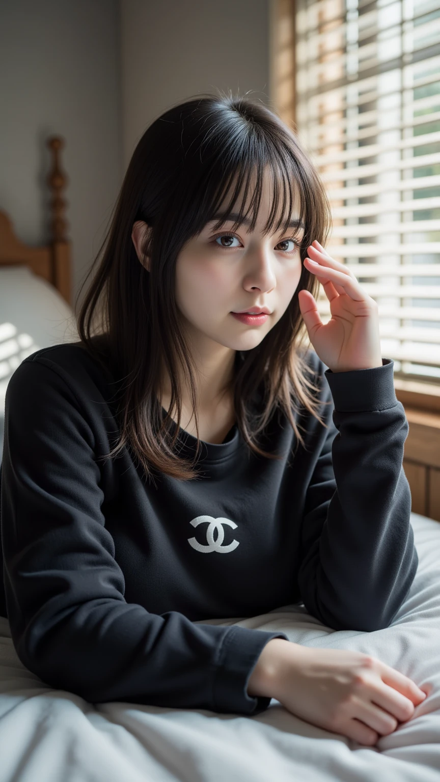 (1 Korean celebrities with royal sister style), ((best quality, 8K, masterpiece: 1.3)), focus: 1.2, Perfect body proportions: 1.4, (Smile), (Ray tracing),Big watery eyes, Highly detailed face and skin textures, beautiful eyes, double eyelids, (Do it in the car:1.3),Whitens skin, (Waves: 1.3), (round face: 1.5), (floral dress: 1.4), (Black stockings: 1.4),(film grain style:1.3),Sense of atmosphere