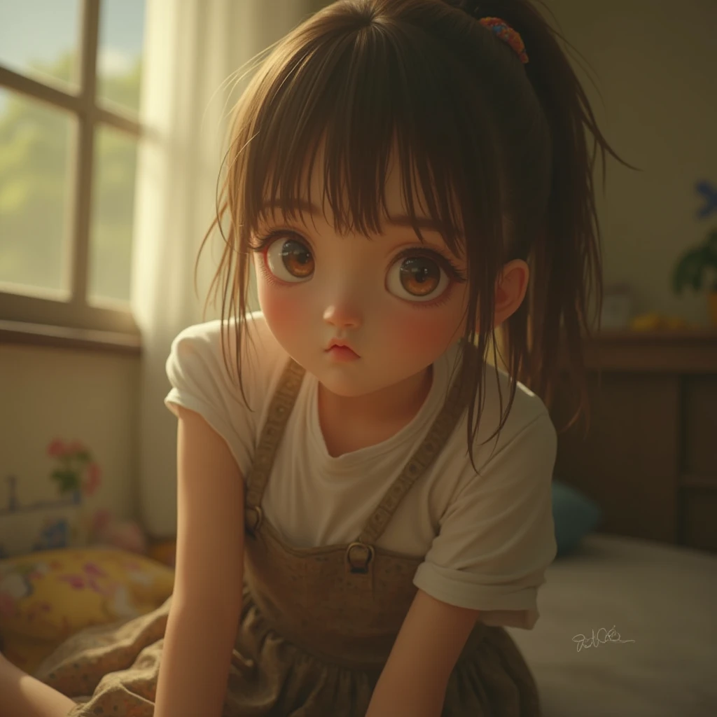 ((best quality)), ((masterpiece)), (detailed), super cute childhood pic of Jesus Christ, in a Anime version 