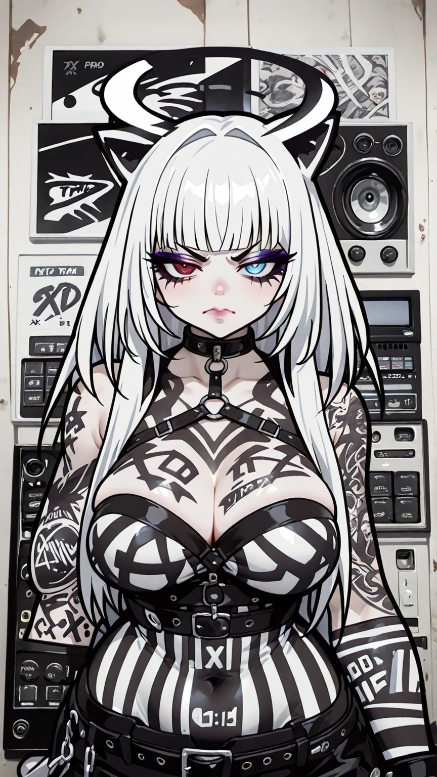(((((((monochromatic world, using only shades of black and white and little red, tattoo,show thighs,thin thighs,))))))(((frills,head tilt,bandeau bikini ,side tie ,thigh strap,))) (((blush:1.7,baggy cuffs,long fur gloves,breast hold)))，(zentangle:1.1), (geometric:1.1), ((1girl,under-aged,amazing,sharp focus, girl，solo，from top:1.2))(Masterpiece,Best quality, offcial art, Beautiful and aesthetic:1.2),((Ultra-high resolution,Golden ratio,)) (16K),((Mixing Console)), Music Clubs, night club, Independent cinema, Underground danceclub, Underground danceclub，night club,((far shot,succubi,sagging breasts，Slime-like breasts,gigantic breasts)),(Physically-based rendering),Sharp focus, (((highdetailskin,))),Intricately detailed clothing，(Delicate pupils,Symmetrical pupils，Highly detailed pupils)，heart pupils,Danfeng Eye,((((detailed hair|short hair|braid bangs|long bold side bangs|top bow|ahoge|oily,shiny oil)))),slender,(masterpiece sidelighting),(The sheen),(beautiful hair,beautiful eyes,）((unbelievable Ridiculous quality)),((extremely_Detailed_eyes_and_face)),Movie girl,(Dynamic configuration: 1.2),Brilliant,Glossy, (Photorealistic), ((hairpin)), two-sided fabric,disheveled hair,Ultra-precise depiction, Ultra-detailed depiction,