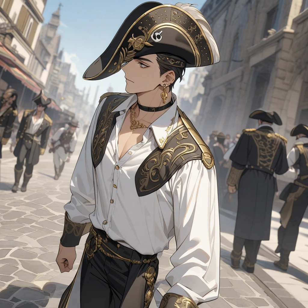high resolution, ultra detailed. Extremely poor man in the French revolution