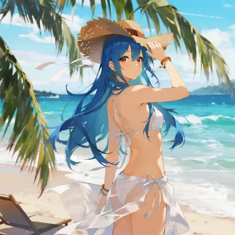 Anime character in AI-generated bikini