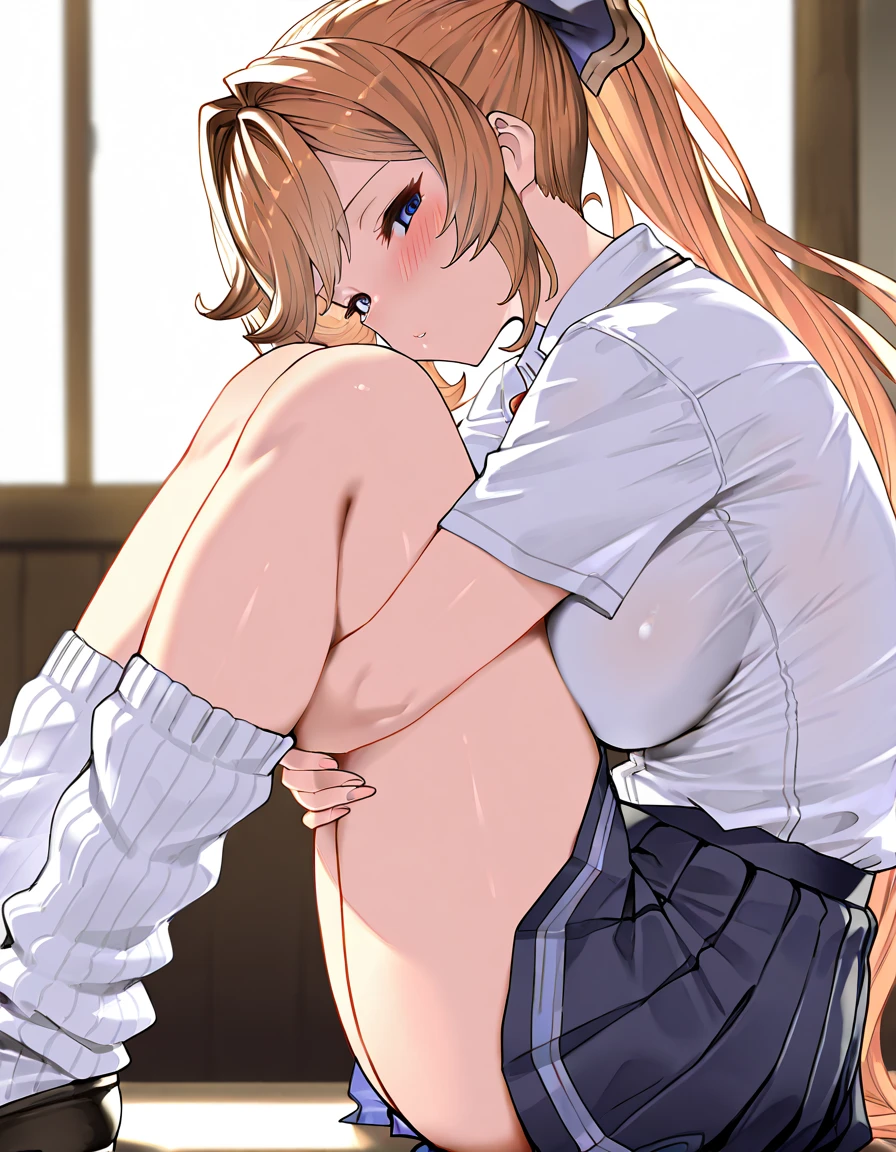 Sakimi-chan, female with 18 years old, (???? ???), ((dynamic ???? scene with the woman in "???????????" position, the man behind her has his foot on her neck, ensure the pose shows clear dominance and control)),