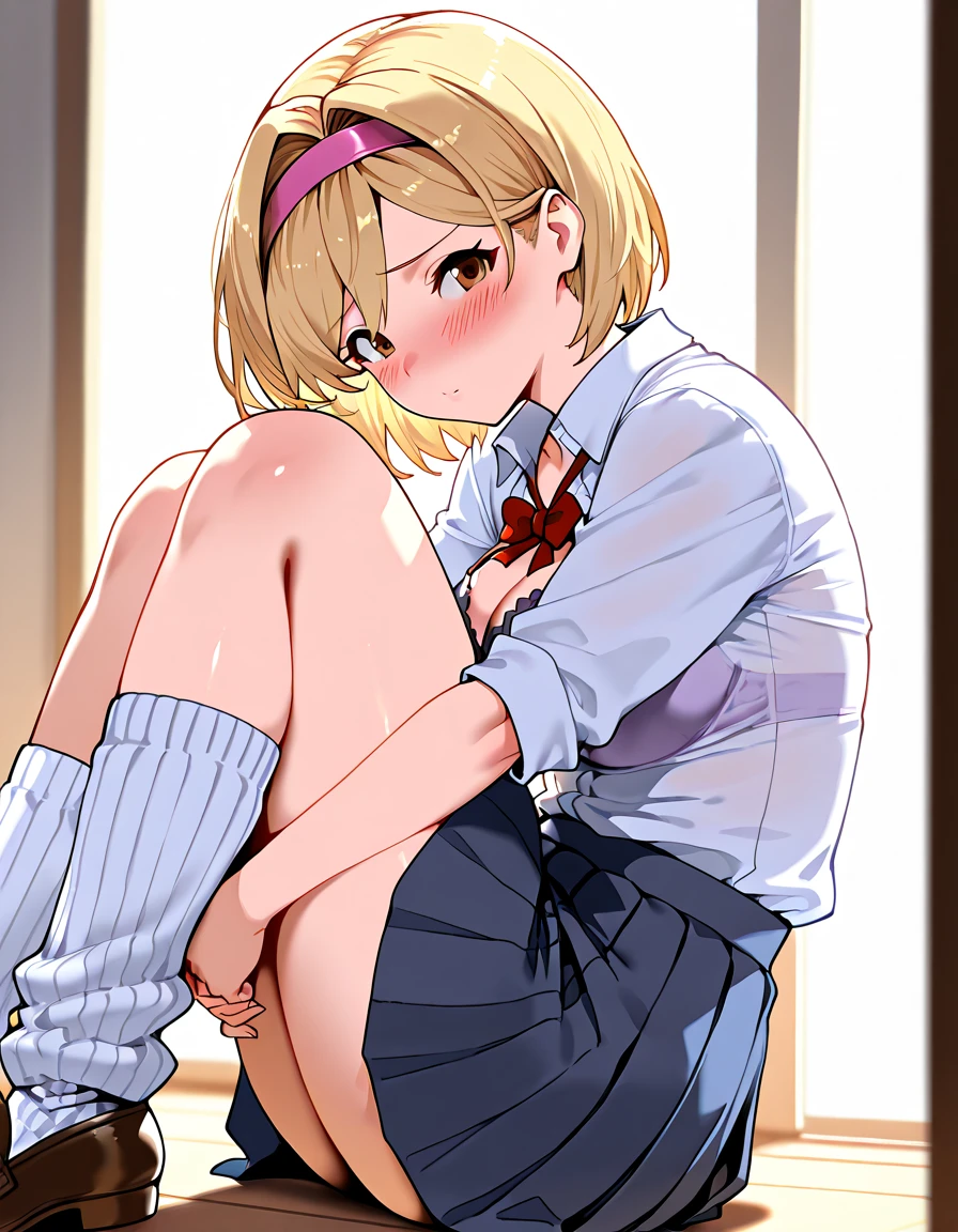 1 Girl Love Live Watanabe You Gym Uniform Bulge Red Panties ???????? Bulge　????? protruding　Leg spread