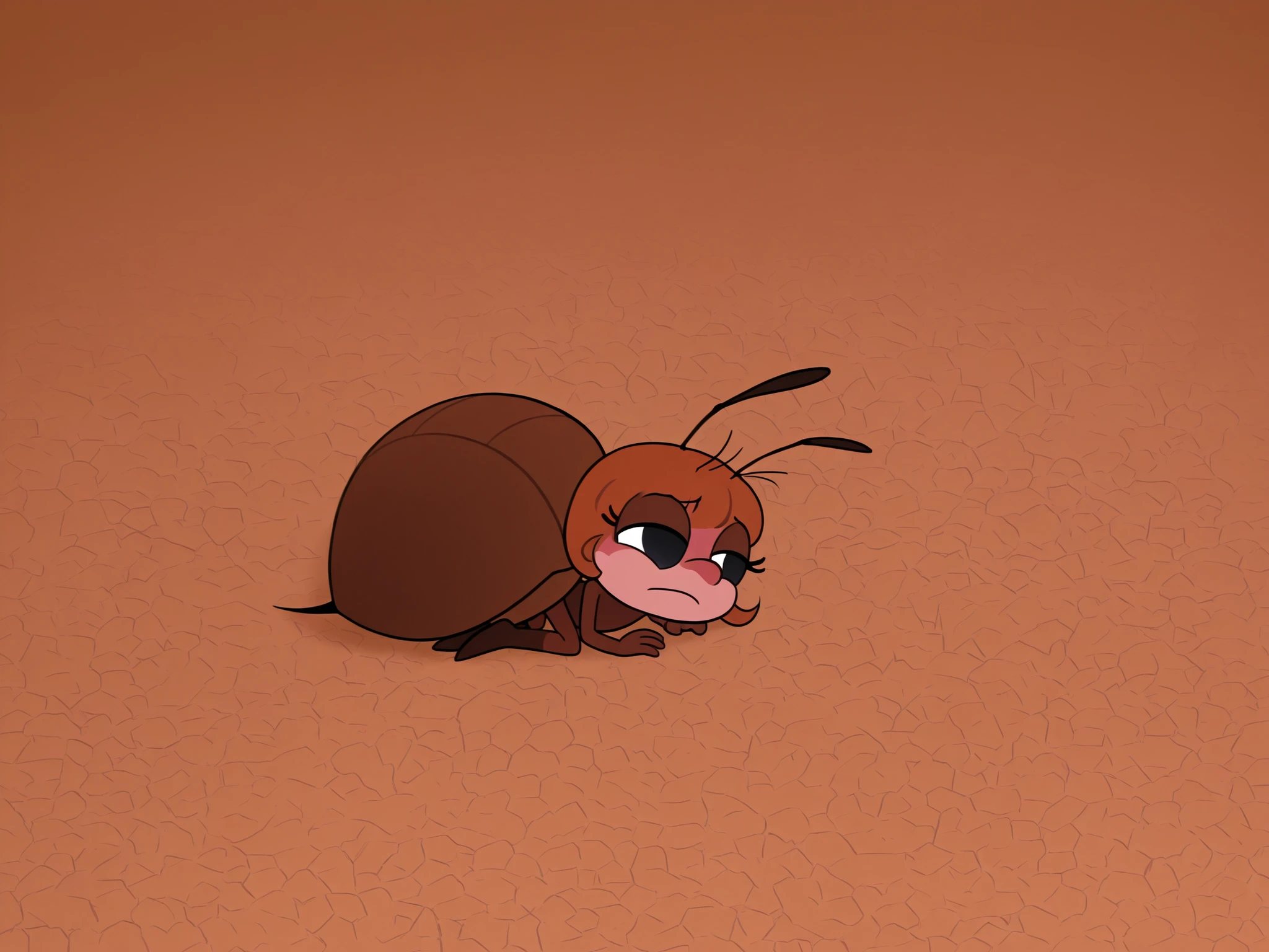 1girl)BREAKanthropomorphic insect,little girl (cockroach) bug, and the ant-farm, BREAK female giantess, cute cartoony style