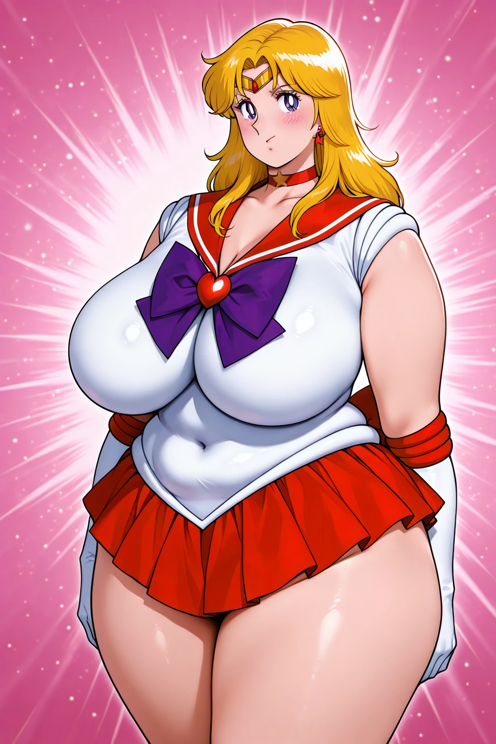 1girl, ????, lenna charlotte tycoon,final fantasy v,,
Bishoujo Senshi Sailor Moon costume, Sheer mini skirt, long gloves,   
pink hair, green eyes, smile, ????????????????, ??????, ????????, ???????, solo,
standing, full body, ????? ???,