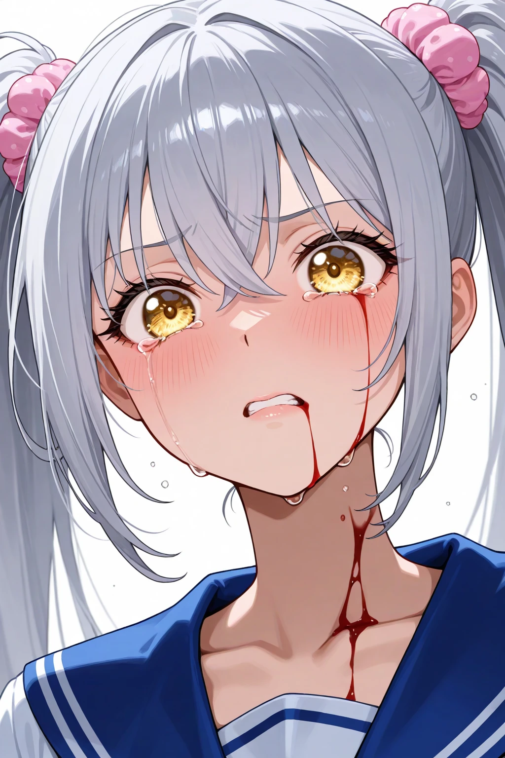 masterpiece, Best Quality, High resolution,, One girl, Open your mouth, Sticking out tongue,((A lot of  on the face)),Completely 、、Puffy 、Realistic tongue、((Very long tongue:1.3)),(( in mouth))、((Flat chest:1.5))、Perfect small boobs、((Lots of drooling:1.2)),((Grin)),Brat,Crouch down,Beautiful breasts,Gao's Pose,Hands next to face,Perfect 