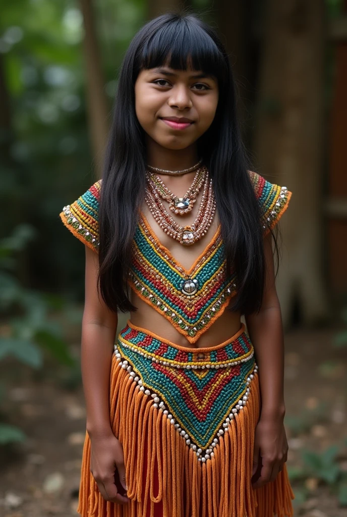 Stylized costume of a Guarani kujer from Bolivia
