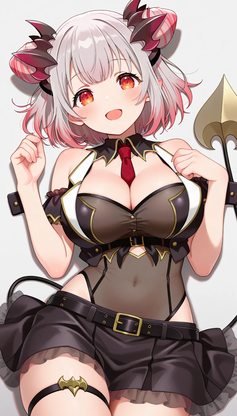 [score_9, score_8_up, score_7_up, score_6_up, score_5_up, score_4_up::0.2], 
BREAK
white background, close-up, portrait, upper body, face focus, 
BREAK
sirius \(azur lane\), 1girl, solo, parted lips, red eyes, 
white hair, medium hair, bob cut, hair between eyes, 
smile, happy, blush, parted lips, upper teeth only, 
collarbone, (cleavage:0.5), , (plump:0.75), 
lace-trimmed hairband, anchor choker, 
frilled dress, wrist cuffs, short sleeves, two-tone dress, puffy sleeves, 
white apron, frilled apron, 
looking at viewer, v arms, looking down, 
<lora:BlueBorscht-P4v1-PDXL:1>