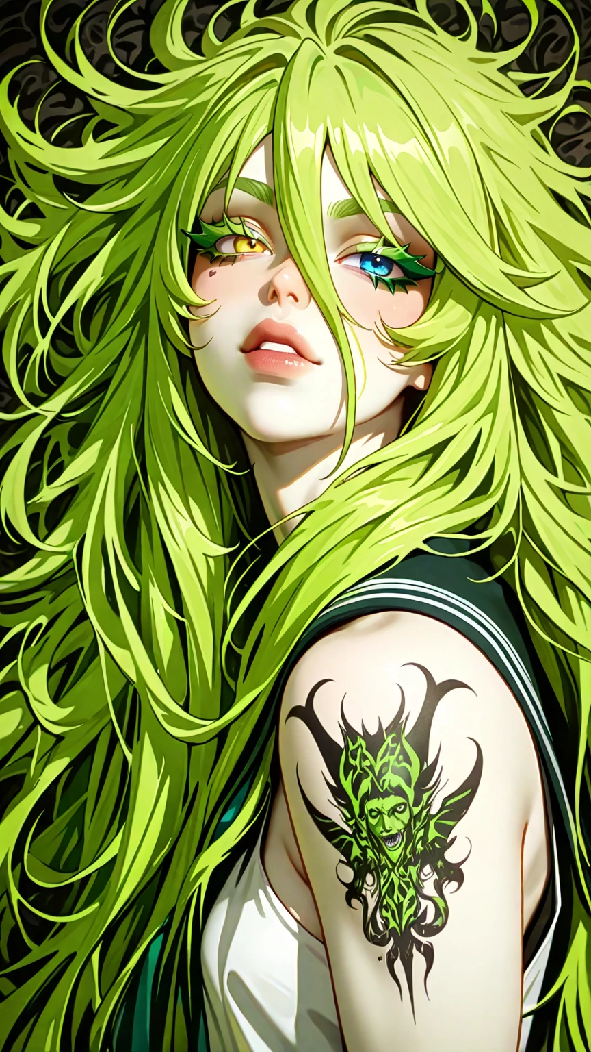 a nomadic mystic man, dominance of , medium , reincarnation of leaves, male, cute, happy, (best quality,4k,8k,highres,masterpiece:1.2),ultra-detailed,(realistic,photorealistic,photo-realistic:1.37),detailed eyes,detailed lips,extremely detailed face,long eyelashes,intricate tattoos,flowing hair, leaves,smoke,glowing aura,vibrant colors,warm lighting,natural environment,organic textures,fantasy art style