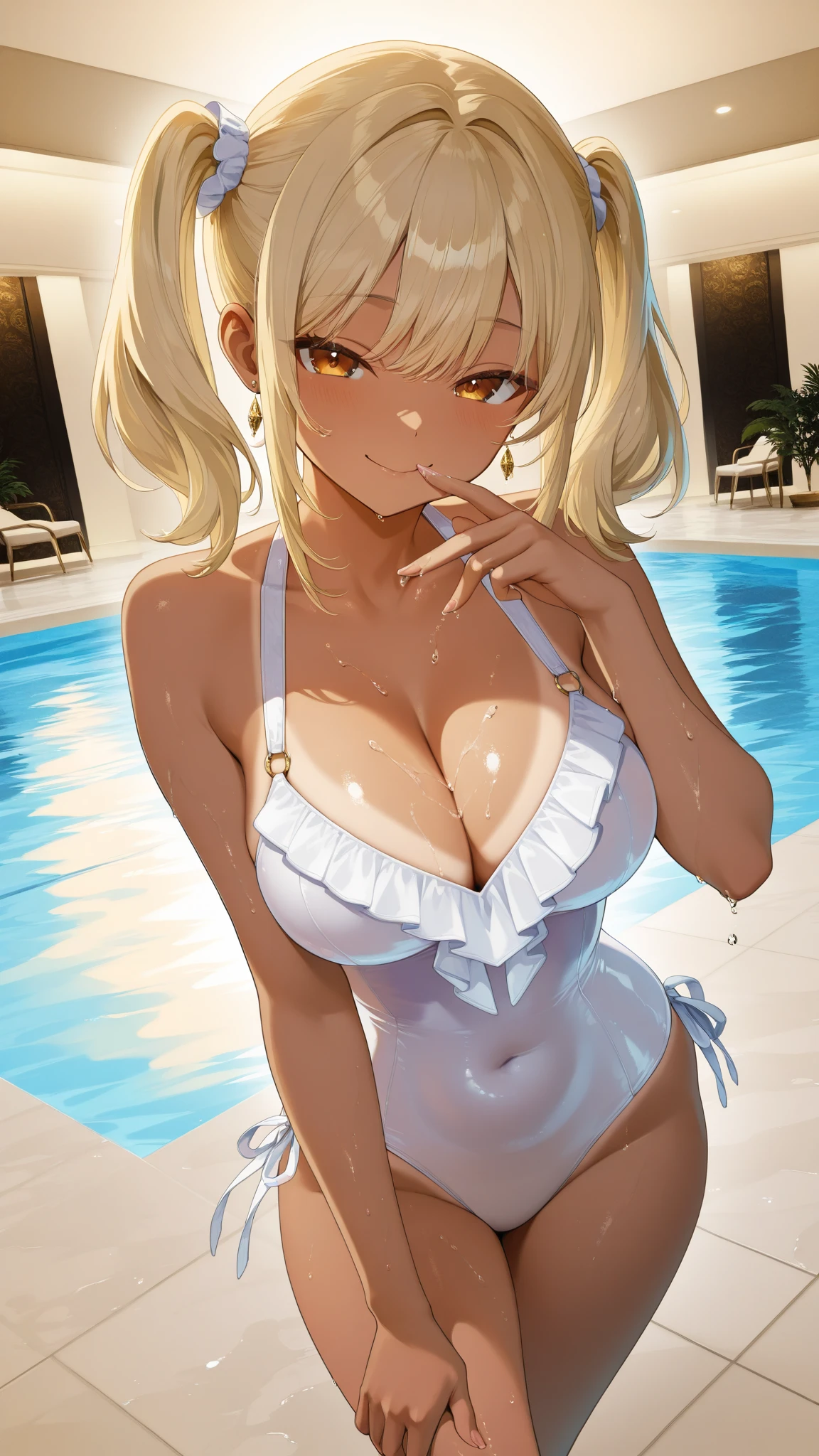 (distant landscape of gorgeous cruise ship poolside, outside, open sky :1.5),(moonlight:0.4),

BREAK

:1.6, body has two arms, two legs and one head, (Each hand and toe have a thumb and four fingers),Top quality:1.2, best quality:1.6, ultra high resolution, masterpiece:1.5 ,4K, 8K, 32K, detailed lighting, shaders, perfect , perfect proportions, highly detailed, ultra detailed, super detailed:1.2, perfect eyes, perfect face, very delicate and beautiful, illustration, sharp focus, very beautiful and detailed anime face, very detailed eyes, cute:1.4,  impressionistic:1.2, blurred background, accurate depiction of arms and hands:1.4, accurate depiction of foot:1.4, Accurate h????????????????????????????????????????????????????????????????????????????????????????????????????????????????????????????????????????????????????????????????????????????????????????????????????????????????????????????????????????????????????????????????????????????:1.3 ),(beautiful :1.2),(trimmed pubic hair:0.4),

BREAK 

(Beautiful pale white blonde hair:1.4),(straight shoulder length hair:1.5),(bangs swept to the side and showing forehead:1.4),

BREAK 

(Happy smile:1.2), (embarrassed:0.6),(natural makeup),(perfect beautiful face:1.2),(perfect white tooth),

BREAK  

(:1.3) ,( very realistic depiction of skin texture:1.4),(pale skin:1.3),

BREAK 
(Yellow swimsuit:1.7),(in the water:1.5),(pull down swimsuit to show :1.5),( up shot:1.4), (profile:0.6),(from  front:0.4),BREAK (white choker:1.3),(necklace, bracelet :1.3),


BREAK 
(Perfect hands and fingers),(perfect white balance),(perfect contrast:1.3),(dark lighting:1.2),(professional photographer:1.2),