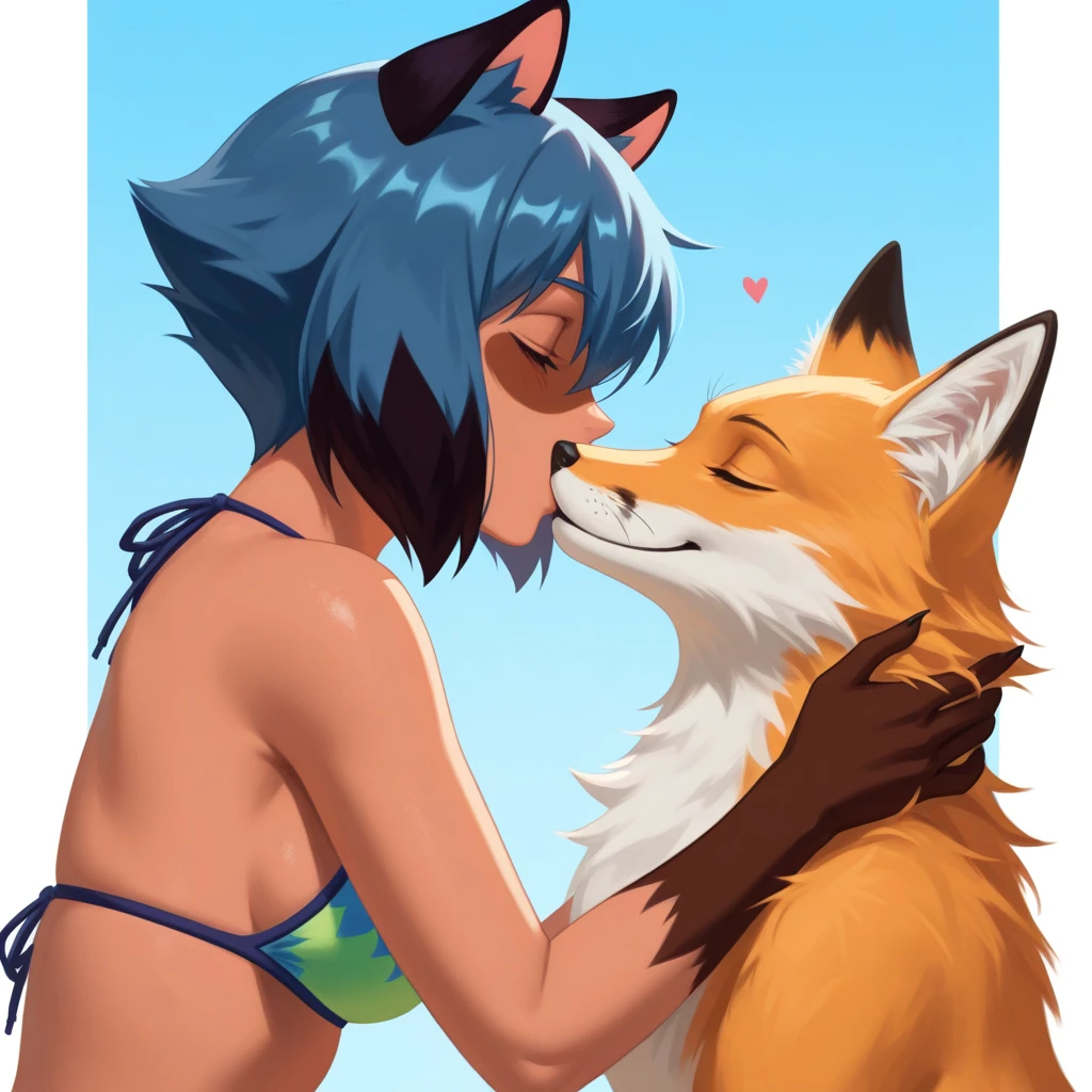 One, check_9,check_8_up,check_7_up, source_cartoon, source_fluffy, Catboat, Anthro fluffy feline girl, tall body, hourglass figure, Adult woman, Blue eyes, :3, Muzzle, pink nose, silver fluffy body, tabby gray tabby cat, длинные светлые hair, hair, closing one eye, standing, Loving expression, simple white background, wear a blue bandeau, (realistic, photorealistic, hyperrealism, photo, hyper detailed fur):1.3, fabulous, ultra clarity, 4K, excellent quality, high detail, close-up, ???? ?????, , ??? on face, ??? oral ???? oral, The human ?????,  Zoophilia, cute sucks ????, the cat sucks gently, caresses with tongue, ????? dripping from mouth, ????? ????, ????? shaved, big ????, juicy ????, touches eggs with hands, plays with eggs, ???? ?????, ???????, 2 girls suck ????, 2 lesbians suck guy's ????