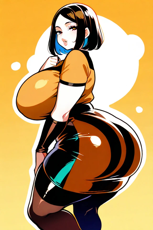 LingX,black hair,twintails,brown eyes,hair ornament,
orange coat,chinese clothes,black pantyhose,sleeveless,fur trim,
temple,dawn,hands behind back,
standing,
looking at viewer,smile,
(insanely detailed, masterpiece, best quality),solo,(perfect hands, perfect anatomy),extremely obese, (obese belly):1.7, (obese legs):1.5, fat rolls, SSBBW Adeline body,(thicc:0.5), (WeightImmobile:1.3), (obese:1.2) (round face:1.3), huge belly, wide , from below, discoelysium, legs spread, muffin top, pudgy, Big Baby Bump pregnant, Big , Big pregnant Belly, Big Pregnant girl, Largest Belly of Pregnant, Huge , Huge 9 months  Belly, huge belly expansion, huge belly girl, morbid obesity,800lbs,enormous fat belly, rolls of fat, fat thighs, Massively Bloated Abdomen, ridiculously large spherical Belly, oversized spherical stomach, ridiculously oversized pregnant belly, huge stomach
