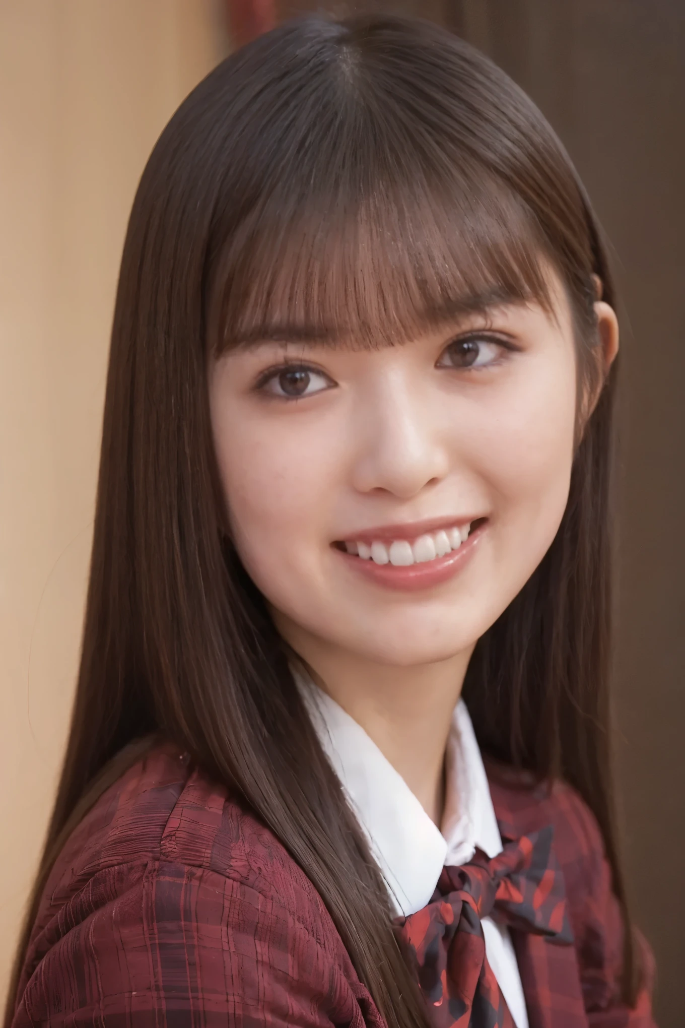 Japanese high school girl,(uniform:1.3),gravure pose,cowboy shot,(Smile),(beautiful lighting), (RAW photo), (photo-realistic:1.4), (high resolution), masterpiece, (8k ultra-detailed),