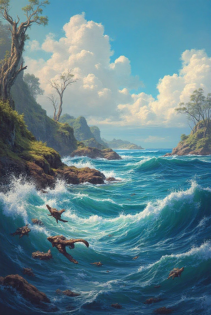 (Highest image quality, realistic depiction),(Body slippery with lotion,sweaty body),artistic  art,(Beautiful  woman imitating the birth of Venus.,A woman doing push-ups ,),Colossal ,((best character depiction,beautiful  body)),I love perverted acts and am happy.