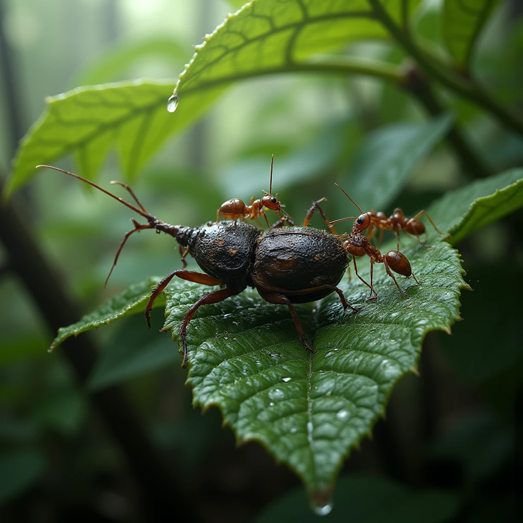 Ambush in the Dew-Kissed UnderleafCreate a hyper-realistic cinematic ...