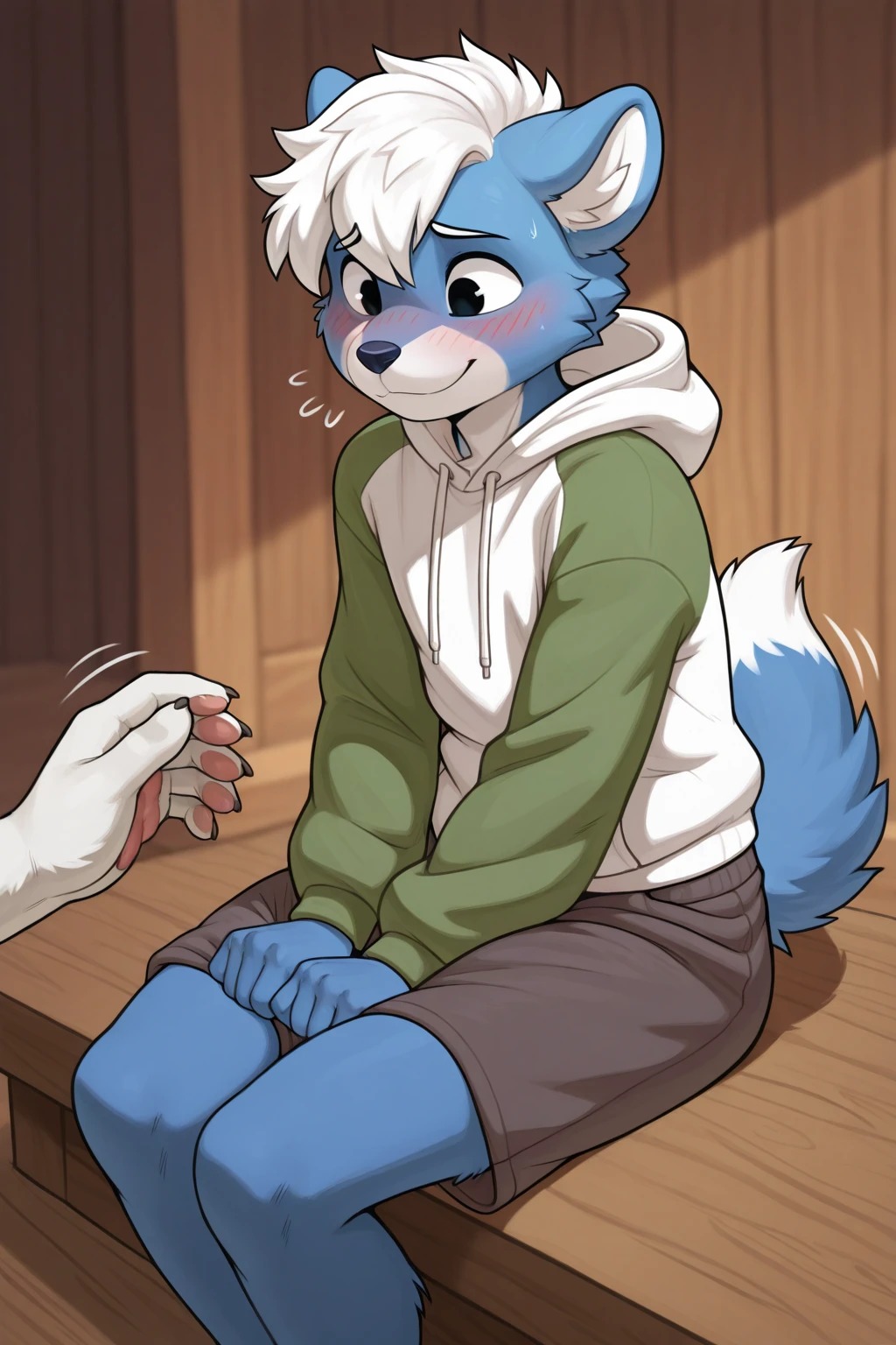 art by tsukune minaga, by dagasi, by kenket, by totesfleisch8, (by thebigslick, by silverfox5213:0.8), (by syuro:0.2), (Top quality, highly detailed, Ultra HD, 16k:1.5), (Border Collie, Animal physique, vulgarity, , Leaning forward open arms for viewer:1.3), looking down, Tongue out, Fangs, Saliva, heavy breathing, , claws, ( , dripping , make  :1.3), ( with a human man,  , , Deep  insertion:1.3), (Viewer = Human, Detailed veiny ),

living room, Detailed Background