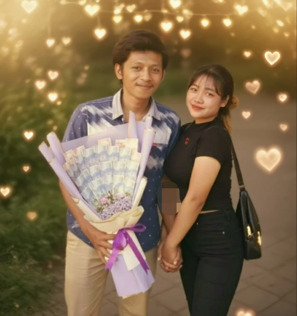 there is a man and woman standing next to each other near a fountain, blue sky, photography shot at blue hour, with blue light dark blue sky, bluey, blue night, sunny sky, blue blurred, blue skies, ❤🔥🍄🌪, bright sky, lovely couple, blue themed, blue backdrop, fanart, blurry, night!, blue tinted