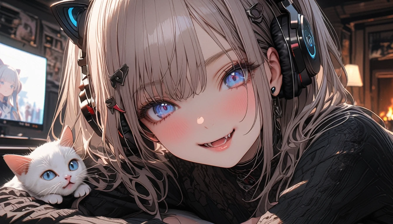 masterpiece, best quality, highly detailed, high resolution, expensive resolution, high resolution, 4K, 8k, uniform 8k wallpaper, highly detailed CG, masterpiece, 2D, 3D, beautiful details, depth, fine texture, best quality: 1.3, perfectly focused, crispy. skin, him, cute anime 20s girl, her name is Mei, idol, expensive brown short twin tails, mole under eye, looking at the viewer, cowboy shorts, expensive, blush, mole, plump lips, heart, pink eyes, heart shaped choker