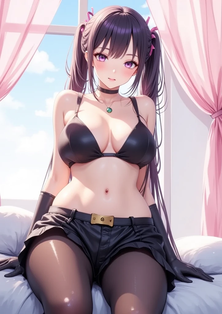 Huge breasts，Sexy Lingerie，Show your legs，Showing belly，House violence，slim，garden