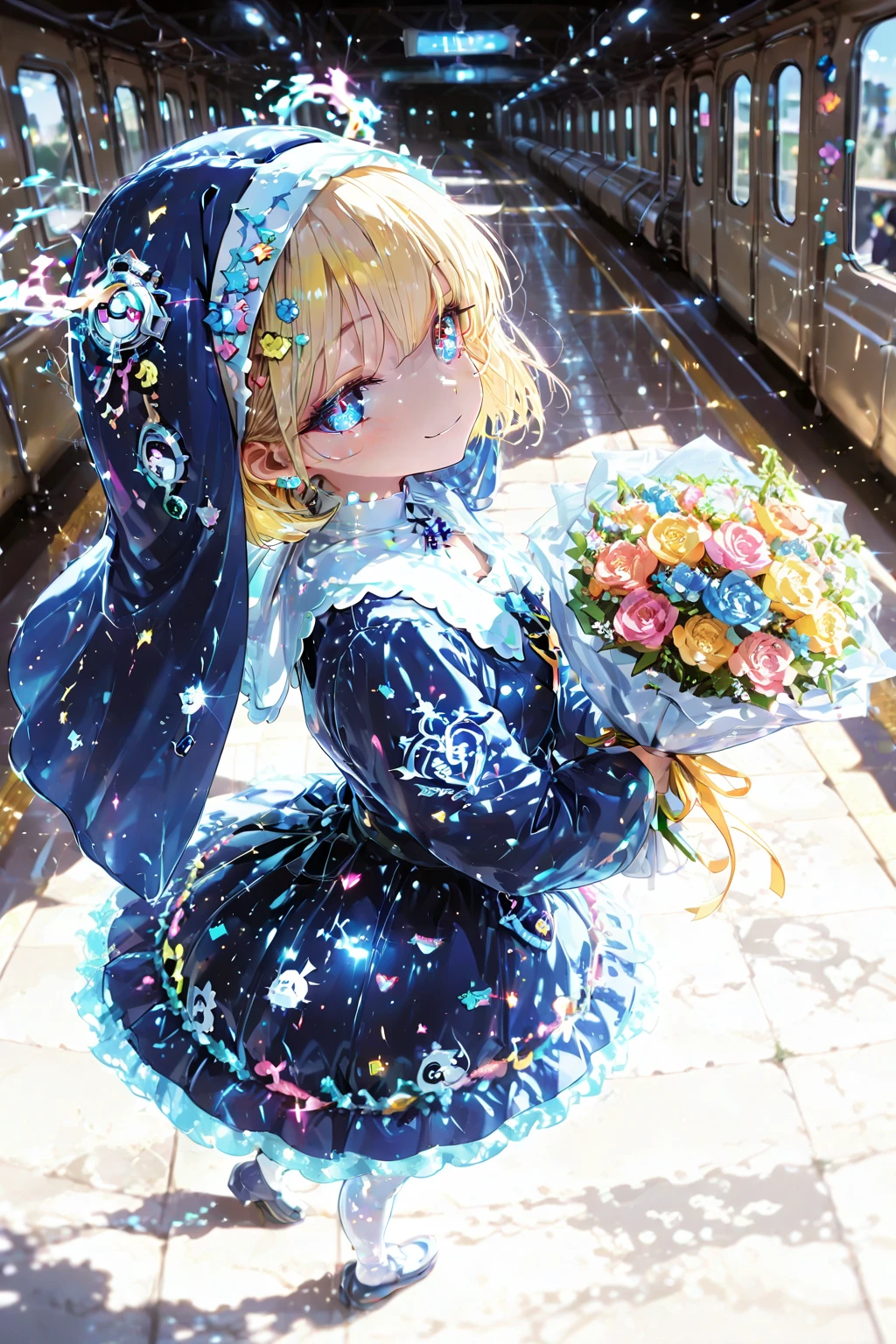 masterpiece, Highest quality, Illustration of the novel, High resolution,  , Sensual, Intimate, Emotional, Passionate, romantic, sweet, Adorable, Innocent, Pure, Charmな, Charmな, Charm, mysterious, Charmな, Charmな, Immersive, Charmな, dream-like, Surreal, Imaginative, Whimsical, Artistic, Avant-garde, timeless, elegant, Sophisticated, chic, Sophisticated, personality, original, ((Cute little girl's mimic :1.3))、smile