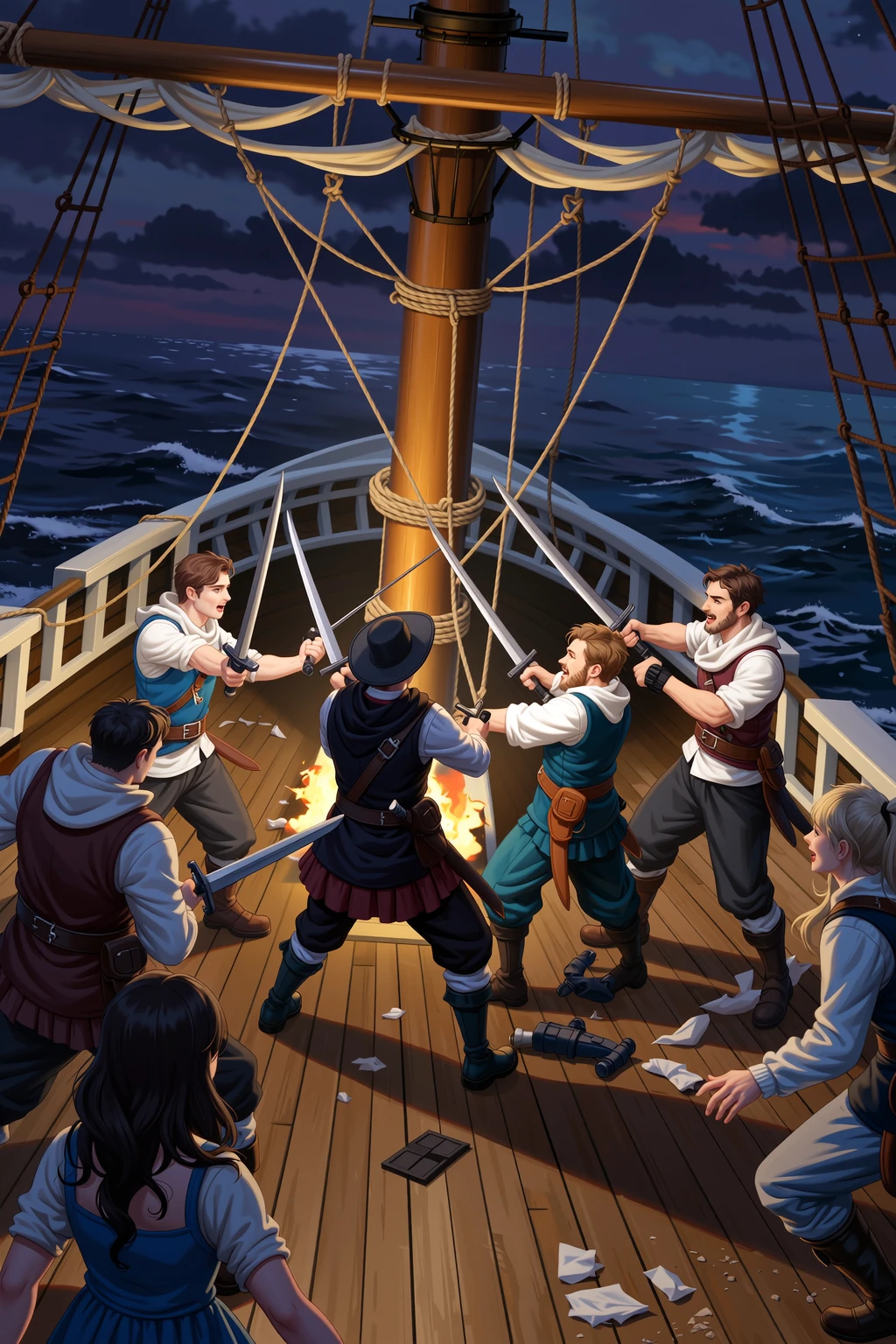 Close-up of an 18-year-old noble daughter joyfully receiving a golden wristwatch from her father
focus on daughter's delighted face, large round golden eyes, straight long golden hair, smooth fair skin, subtle smile
daughter holds the golden wristwatch with both hands, front visible
realistic anime style
BREAK
watch detail: small, delicate women's wristwatch, round dial, gold bezel, thin gold strap, elegant and refined, not overly ornate
father's hand reaching in to give the watch, soft lighting highlighting metal and hand details
BREAK
warm indoor light, soft bokeh background, subtle hints of luxurious medieval-style room, wooden furniture, tapestries
ethereal realism, high detail facial expressions and hands, watch gleaming subtly
BREAK
quality enhancement: ultra-detailed, ultra-realistic textures, cinematic lighting, sharp focus on face, watch, and hands, realistic reflections, intricate fabric folds, high resolution, photorealistic skin and hair
BREAK
negative prompt: deformed , extra limbs, low detail, messy background, harsh shadows, unnatural proportions, blurred faces, modern elements