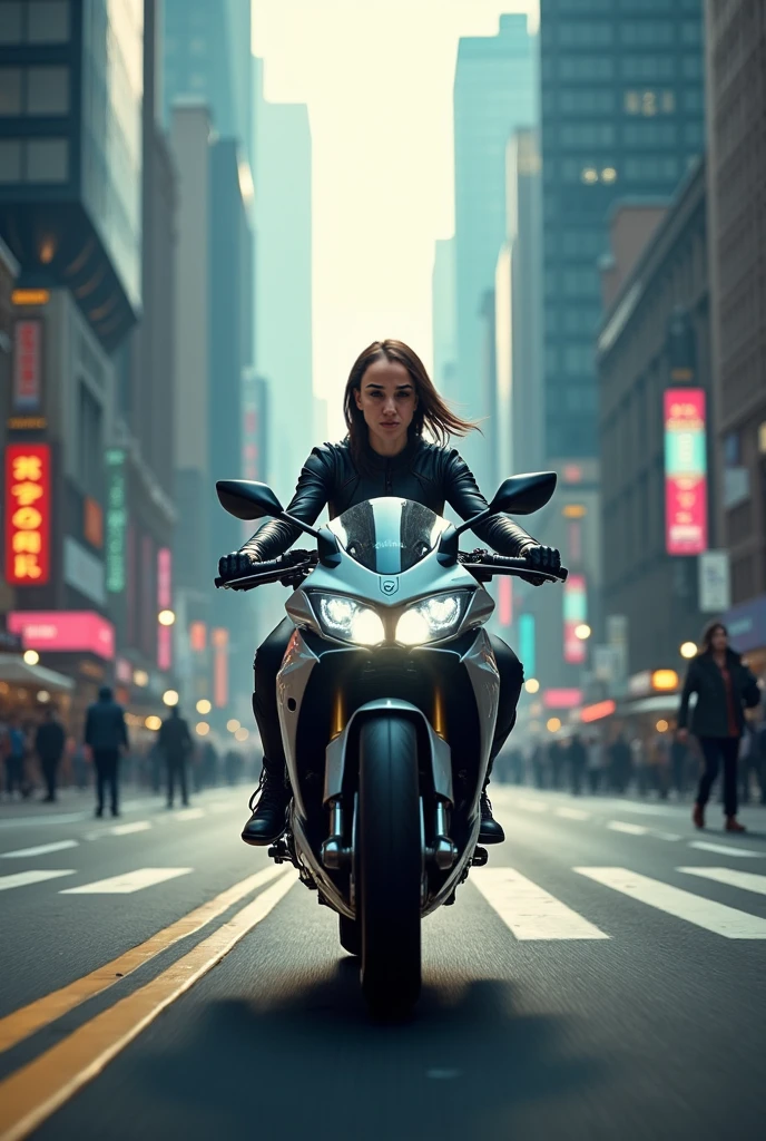 Picture of a person riding a Fizr motorbike