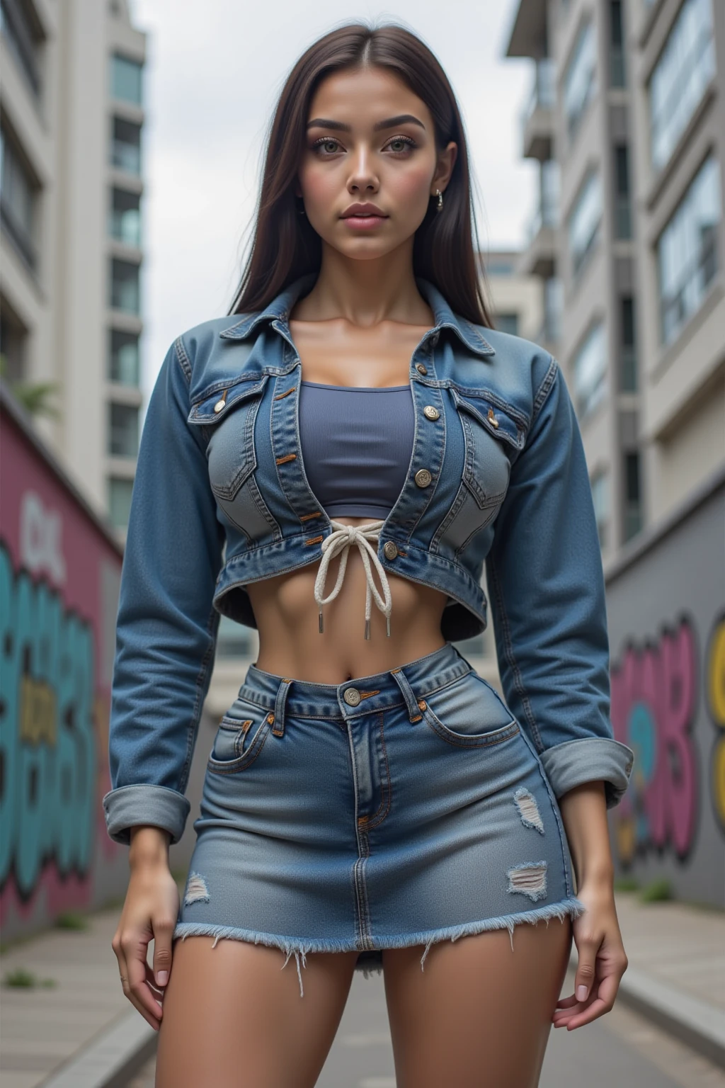 6 ft big breasted beautiful indian girl in jeans.