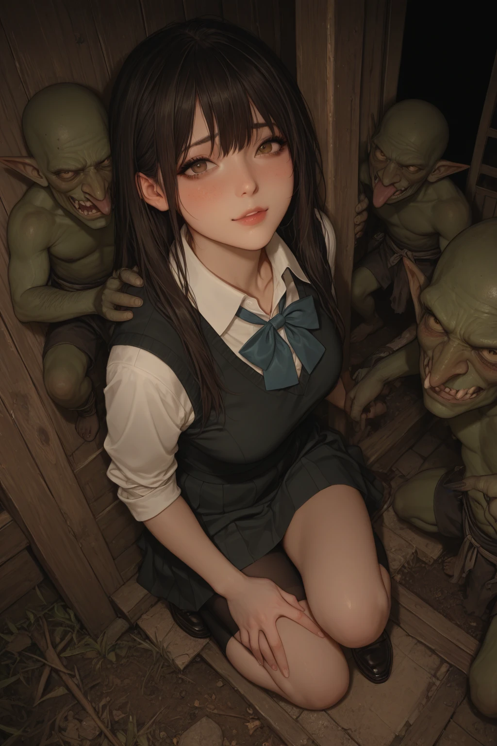 ((Vulgarity:1.37)),Mizuhara Chizuru Mizuhara Chizuru ,Seeding uncle and NTR mature woman sex,[NSFW Support]，Cleavage，See-through,uniform,Remove underwear,((Big Breasts)),((bigきなお)),Ahegao,cry,Drooling,Excessive sweating,Flushing of the skin、((Sex with an orc and :1.3)),(( on face and :1.3)),((Have  with a lot of guys:1.3)),(( Pearls(big):1.4)),((:1.5)),(( Service:1.3)),Perfect lighting,Perfect body,randomな表情,リザードマンにされる,Dynamic pose,((rape:1.3)),(( deep down my throat:1.3)),((Exposed :0.7)),(( with a lizardman:0.8)),((A man touches my :0.7)),((Serving with :1.3)),Kiss of submission,Woman Drowning in Pleasure,Shoot the aphrodisiac,((Semen in the hair)),Sex service on a crowded train,random,Being molested,Fellatio Service:1.3