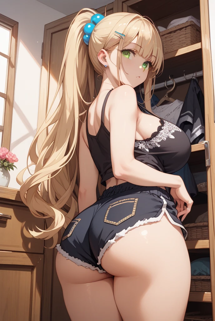 (masterpiece:1.5),(best quality:1.5),(high resolution:1.5),(8k:1,5),(perfect face:1.5),(beautiful detailed eyes:1.5),(Cowboy Shot:1.???????tremely detailed face:1.5),(perfect lighting:1.??????tremely detailed CG:1.5), (perfect hands:1.5),(perfect ???????:1.5),,(perfect body:1.5),(perfect hands:1.5),(perfect fingers:1.5),(full body:1.3),,(1woman:1.3),(megami magazine:1.3),pale skin,(fighter:1.5),Naegleria nebilosus, (blond eyes:1.5), (scarlet long hair:1.5),(?????????????:1.4),(large ???:1.5),(white Tank top:1.3),(very shorts blue chuck denim:1.5),(open denim chuck:1.5),break indoors,(looking at viewer:1.3),(Turn your body to the front:1.3),
