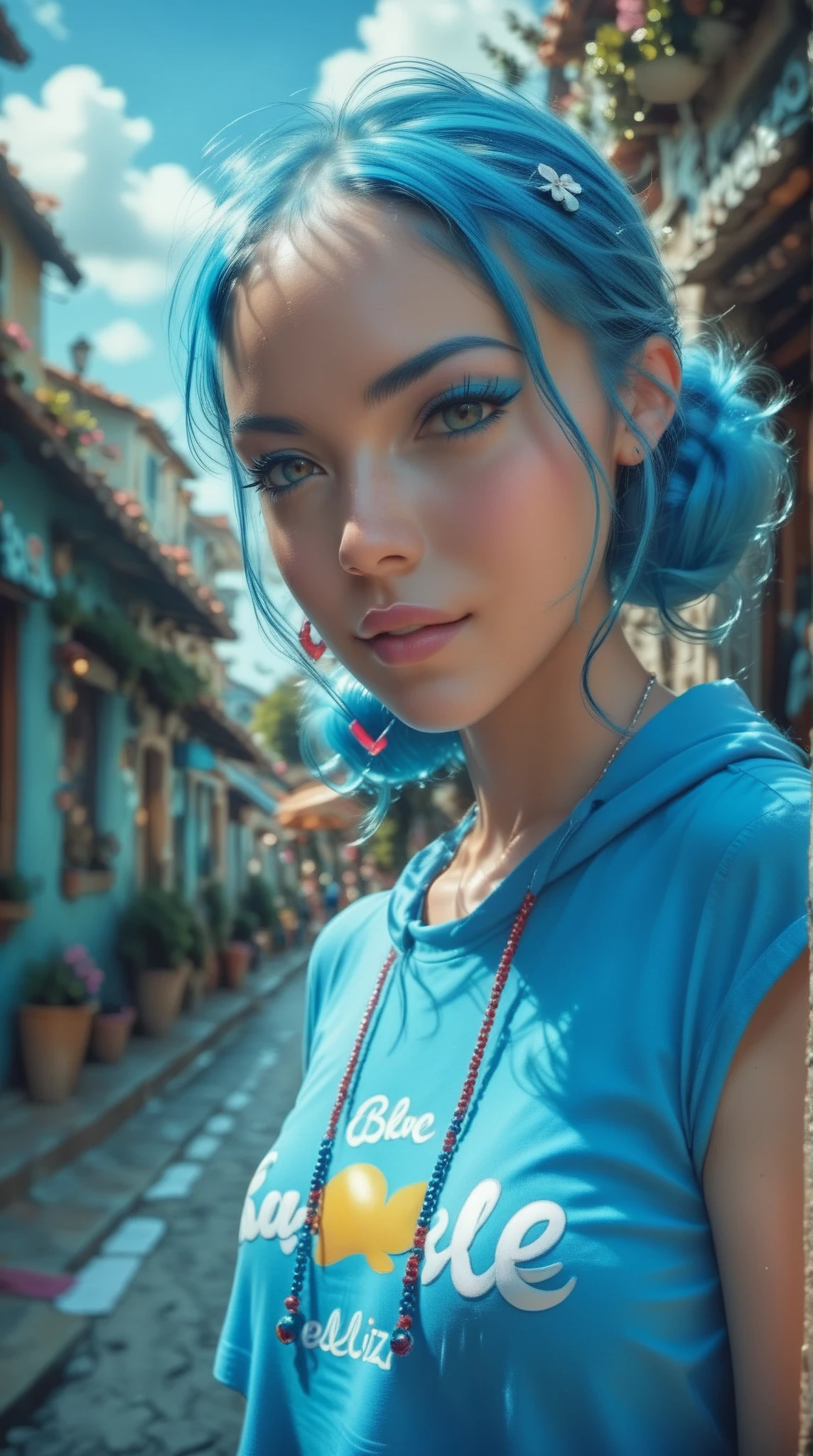 Maximum realism, quality hd . Jinx from Arkane she's sitting on a bench in town