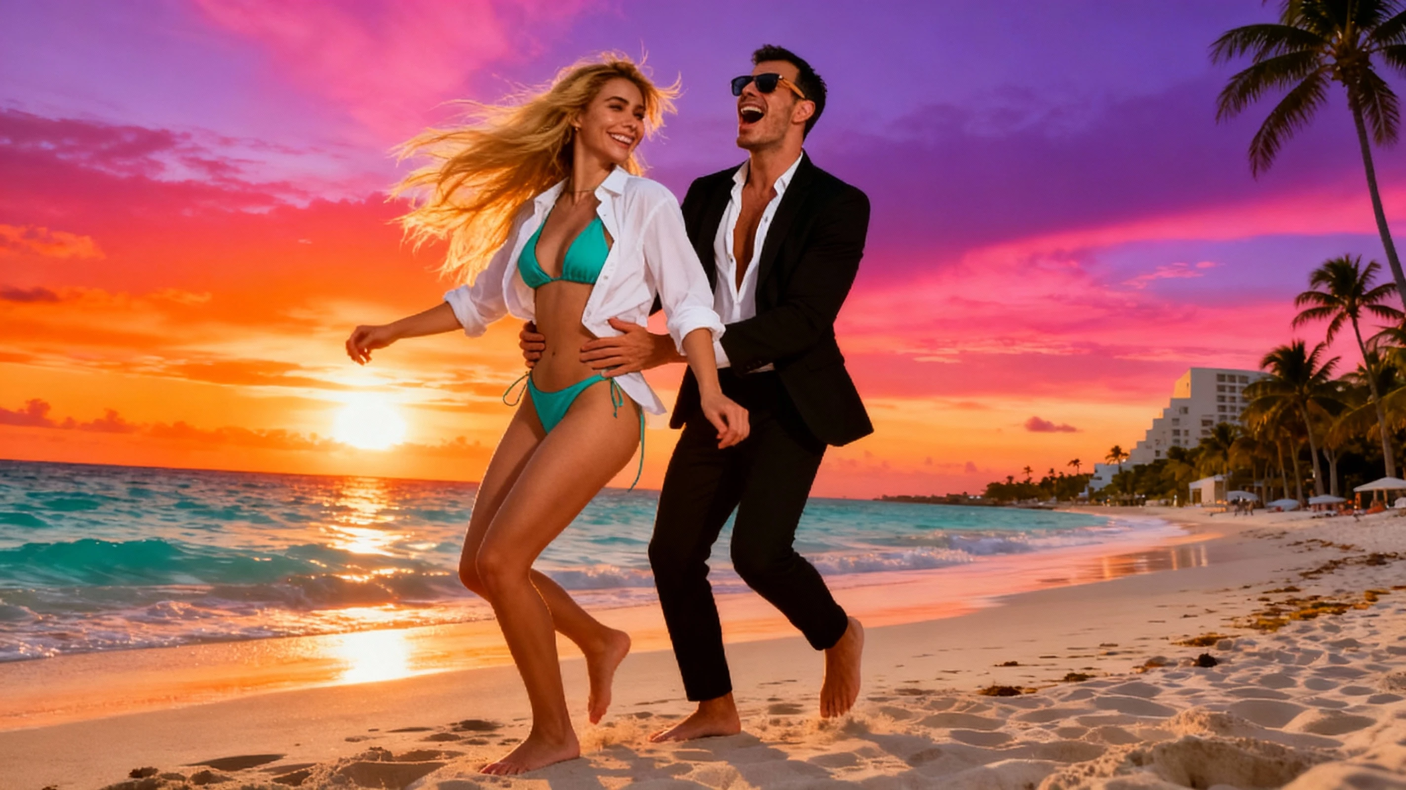 Beach Cinematic Photo Fusion