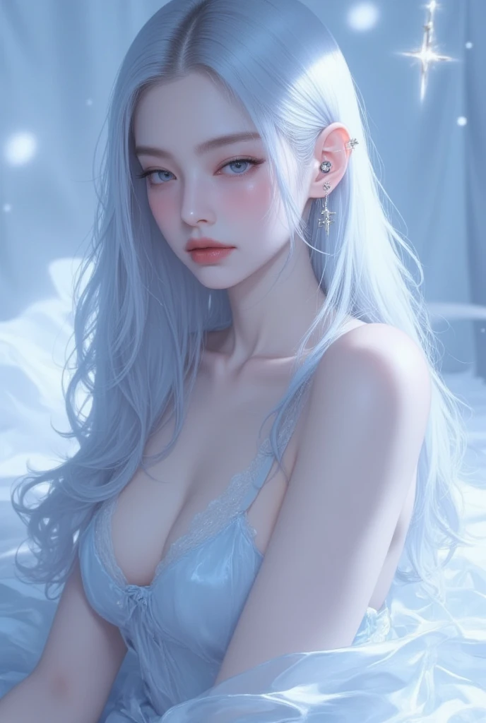 ((pale skin)), blue eyes, white girl, deep blue hair, 
freckles, ultra realistic, 16 years old, (((huge breast))),