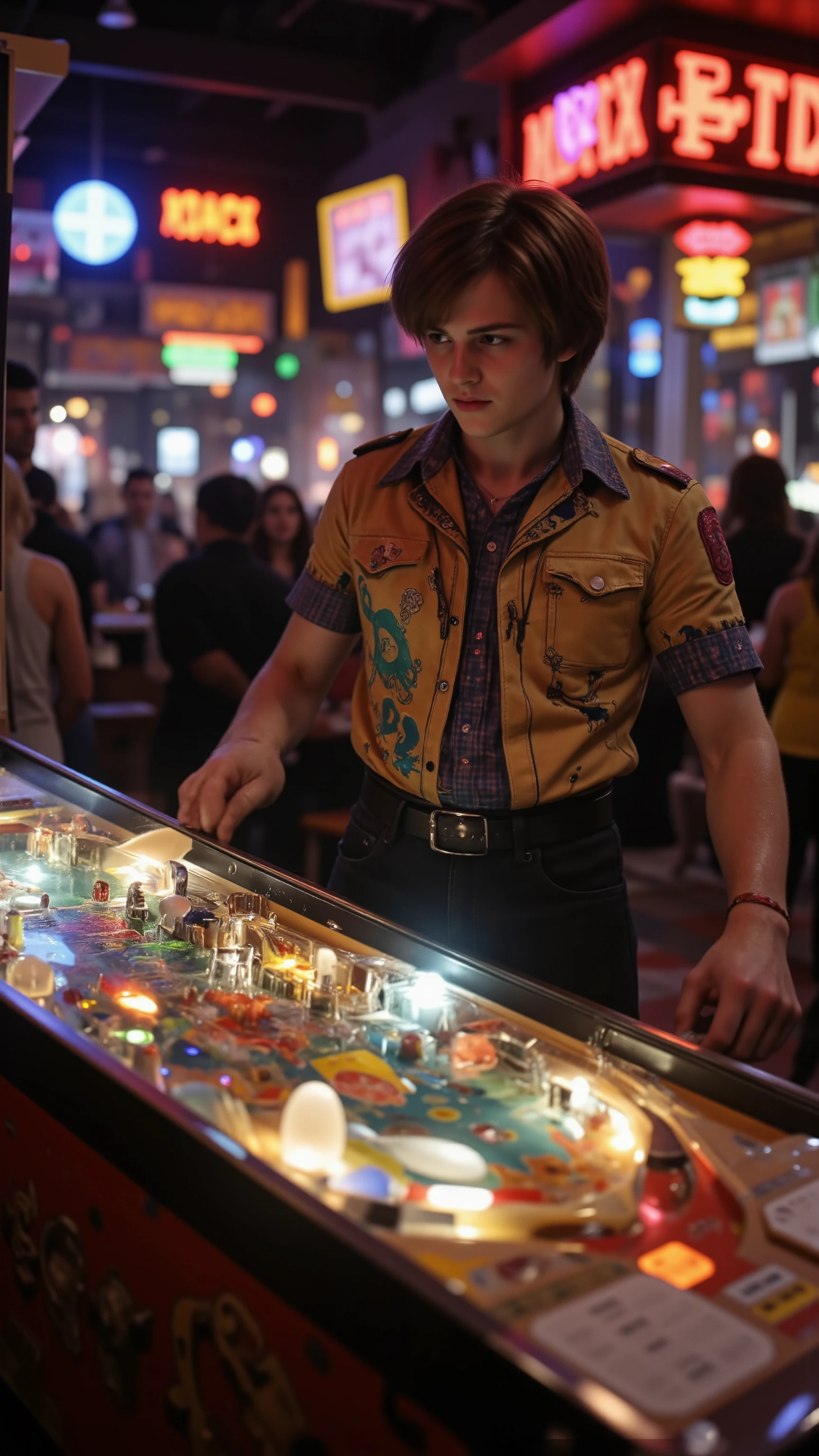 highdefinition images、movie、Tommy 、The Magician of Pin Bowls、1970One genius gamer plays pin bowl at an arcade