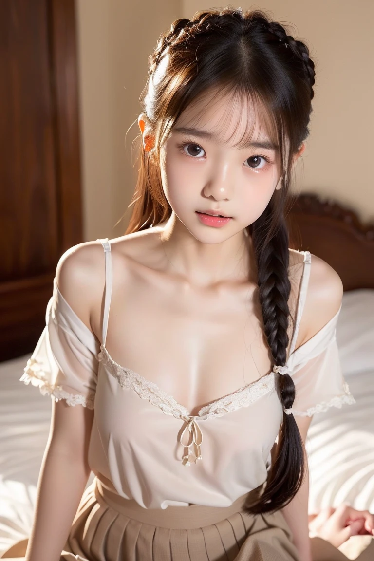 ((Highest quality)), ((masterpiece)), (detailed),((in the school)),One girl, (()),15 years old,  shot,((flat chest:1.4)), (stare at viewer with stern eyes:1.5),(bitting own lip:1.1),(angry:0.9),nose blush,(shamefull:1.2), surprised, Beautiful Korean Women, Beautiful young Korean woman, Young and adorable Korean face, Gorgeous Young Korean Woman, Korean Girls, Girl cute beautiful face, Portraits of Korean female idols, Young and pretty Asian face, Cute natural anime face,Asian pretty face,((glistening eyes)),((glistening eyes )),((large eyes)),(( pretty eyes)) ,(detailed),Perfect Face,((One girl)), ((clear eyes)),((show )),((beautiful skin)), don't wear anything,((A bow tie)),Sailor suit