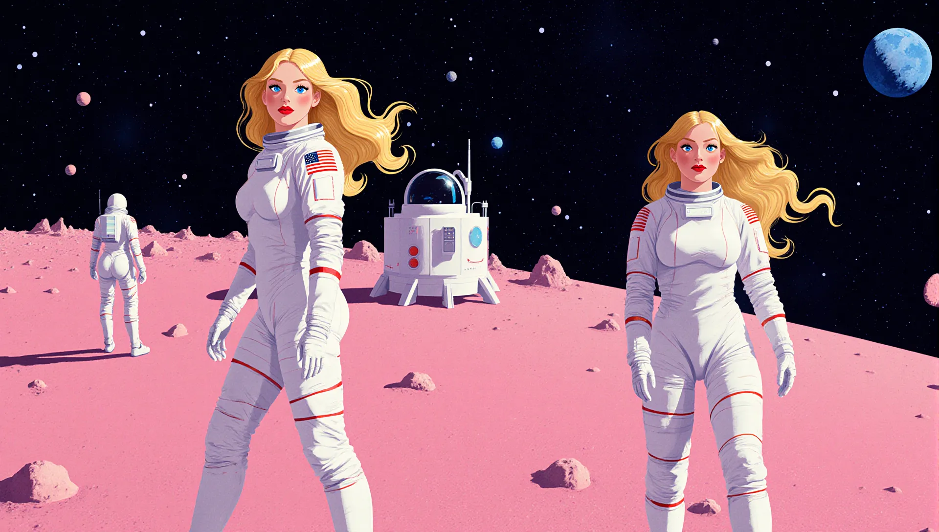 Flux Sci-Fi Astronaut Illustration