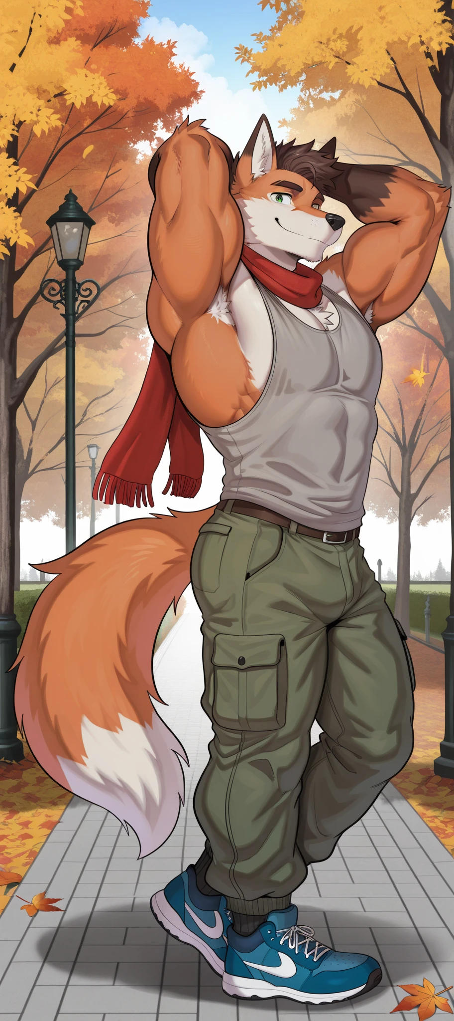 Red Panda Boy,8k resolution,Furry,          Ocean,Sailor uniform,Red collar,Two legs,Stand on your feet！                towering,lanky,lanky I'm tall