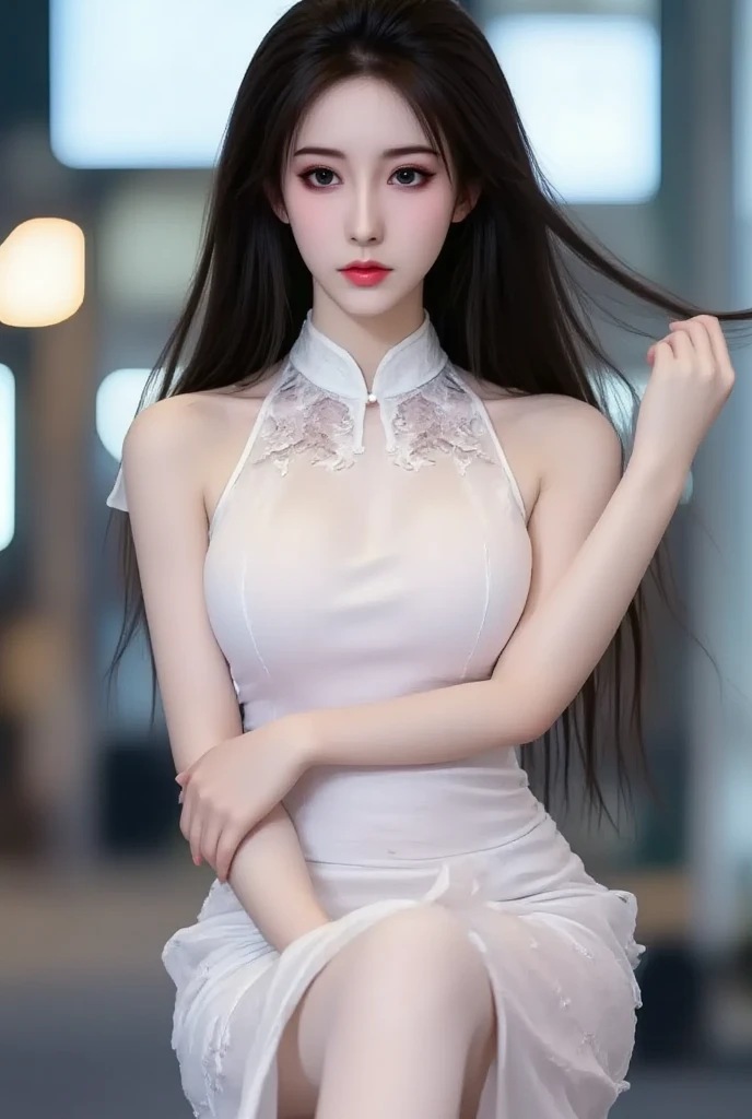 smiling minchen, pantyhose, ridiculous, mouth closed, balanced eyes, (best quality detail: 1.2), realistic, 8K hd, ultra-detailed, high quality texture, complex detail, detailed texture, fine detail, high detail, very detailed CG, high quality shadow, delicate beautiful delicate face, (delicate beautiful delicate eyes: 1.32), ray tracing, (a beautiful 25 year old cute Japanese lady:1),, tall woman, beautiful legs, glowing eyes, blush, perfectly petite, thin , group of men looking around, black pantyhose, extra long hair, sunlight, earrings, necklace, model, looking at the audience, dynamic pose, full body, standing, showing beautiful legs, smooth stockings, , transparent bra, round , looming, 1 girl, dark room, unexpected dew point, seductive, stocking , beautiful feet, rubbing