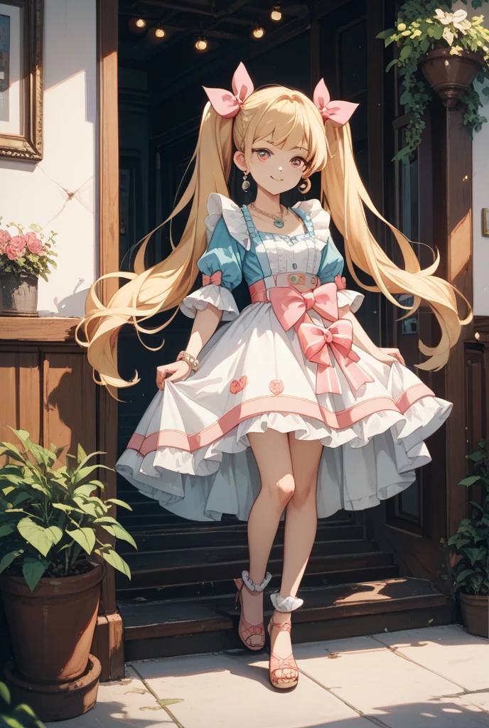 (Same character, front, side, back), (full body); 3d; 3d toy art; anime style; glitter; kiwi fruit girl;